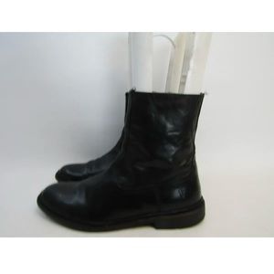FRYE Mens Size 10 D Black Leather Zip Motorcycle Riding Ankle Boots